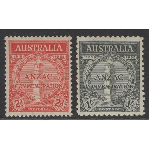 AUSTRALIA SG154/5 1935 GALLIPOLI LANDING MTD MINT