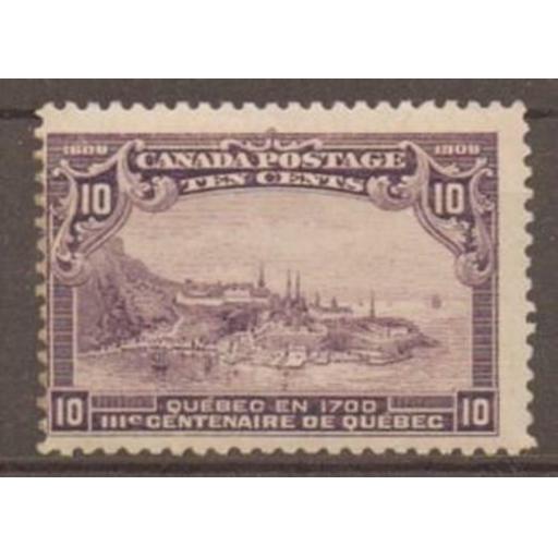 CANADA SG193 1908 QUEBEC 10c VIOLET MTD MINT