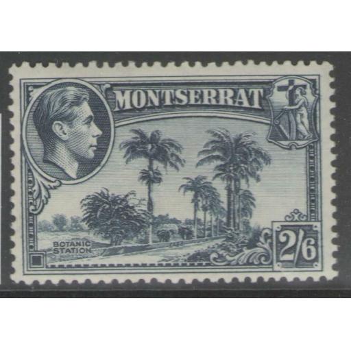 MONTSERRAT SG109 1938 2/6 SLATE-BLUE p13 MTD MINT