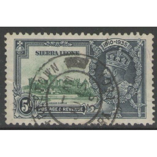 SIERRA LEONE SG183 1935 SILVER JUBILEE 5d USED