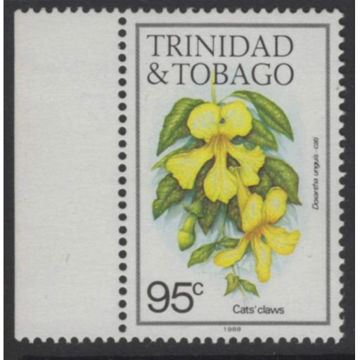 TRINIDAD & TOBAGO SG695w 1985 95c DEFINITIVE WMK CROWN TO RIGHT OF CA MNH