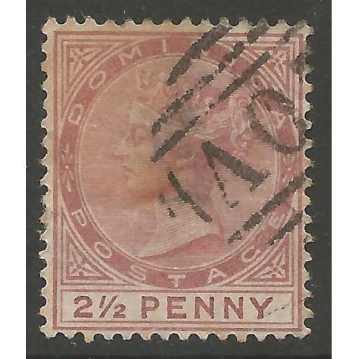 DOMINICA SG6 1879 2½d RED-BROWN USED