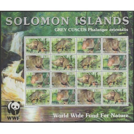 SOLOMON ISLANDS SG1003/6 2002 ENDANGERED SPECIES SHEETLET MNH