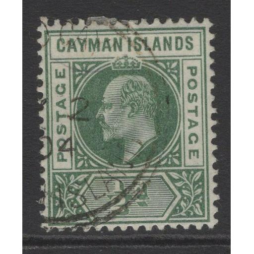 CAYMAN ISLANDS SG3 1902 ½d GREEN FINE USED