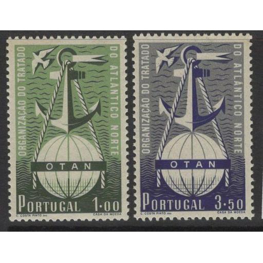 PORTUGAL SG1065/6 1952 3rd ANNIV OF NORTH ATLANTIC TREATY ORGANISATION MNH