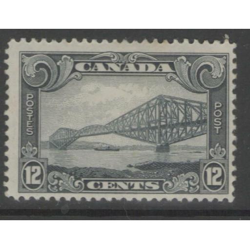CANADA SG282 1929 12c GREY-BLACK MTD MINT