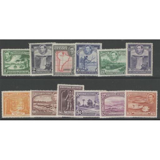BRITISH GUIANA SG308a/19 1938-52 DEFINITIVE SET MTD MINT