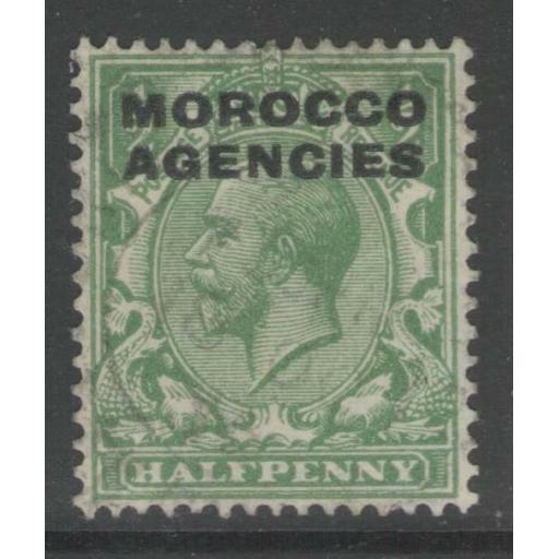 MOROCCO AGENCIES SG55b 1925 ½d GREEN FINE USED