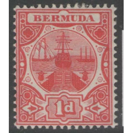 BERMUDA SG38 1908 1d RED MTD MINT