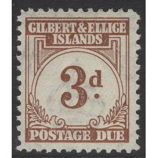 GILBERT & ELLICE IS. SGD3 1940 3d BROWN POSTAGE DUE MNH