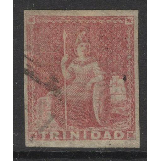 TRINIDAD SG12 1857 1d ROSE-RED USED