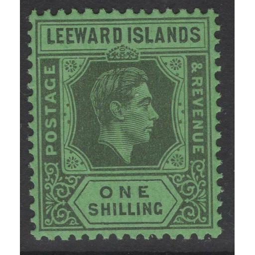 LEEWARD ISLANDS SG110ba 1942 1/= GREY & BLACK/EMERALD MTD MINT