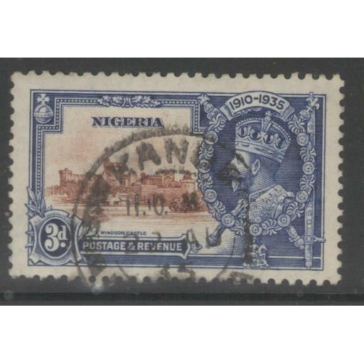 NIGERIA SG32 1935 3d SILVER JUBILEE USED