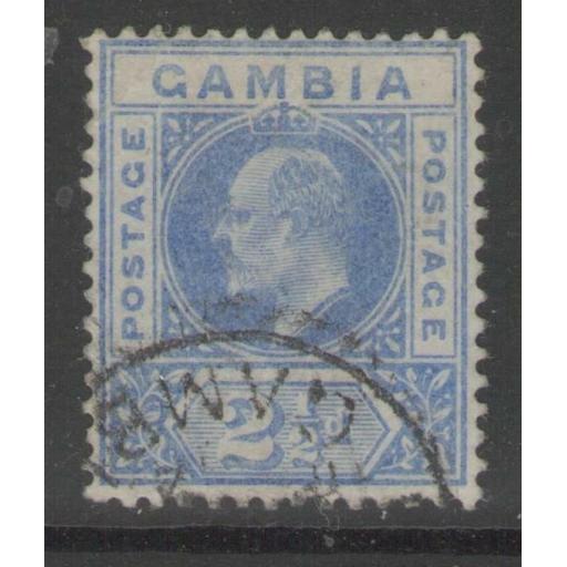 GAMBIA SG48 1902 2½d ULTRMARINE FINE USED
