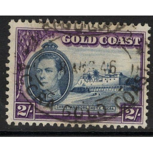 GOLD COAST SG130 1938 2/= BLUE & VIOLET p12 USED