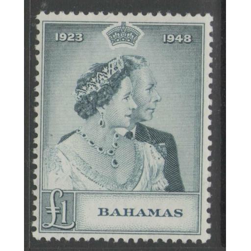 BAHAMAS SG195 1948 RSW £1 MNH