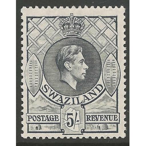 SWAZILAND SG37 1938 5/= GREY MTD MINT