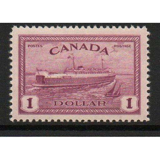 CANADA SG406 1946 $1 PURPLE MTD MINT