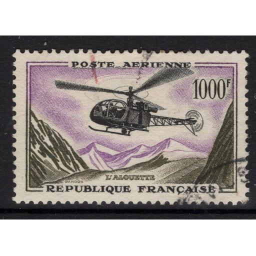 FRANCE SG1320 1957 1000fr HELICOPTER USED
