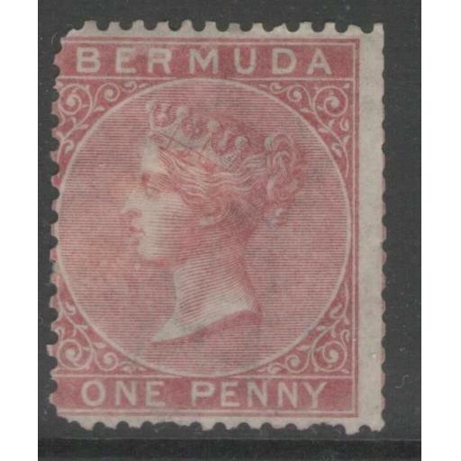BERMUDA SG1 1865 1d ROSE-RED UNUSED