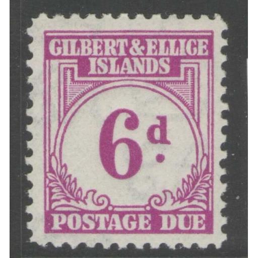 GILBERT & ELLICE IS. SGD6 1940 6d PURPLE MTD MINT