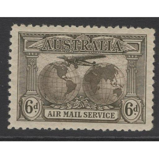 AUSTRALIA SG139 1931 6d SEPIA MTD MINT