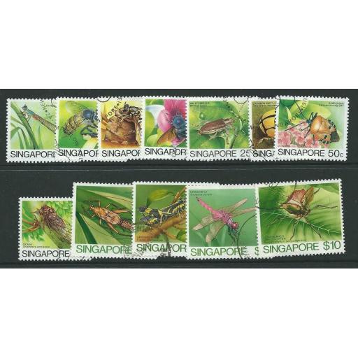 SINGAPORE SG491/502 1985 INSECTS FINE USED