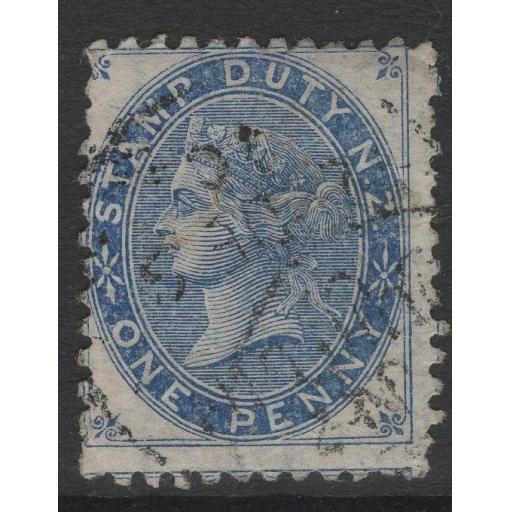 NEW ZEALAND SGF2 1882 1d BLUE USED