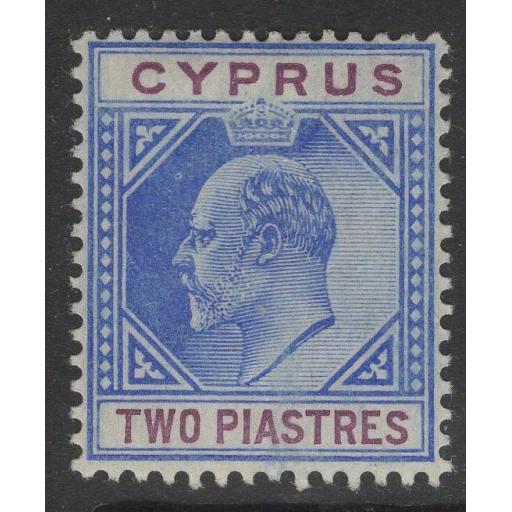 CYPRUS SG53 1903 2pi BLUE & PURPLE MTD MINT