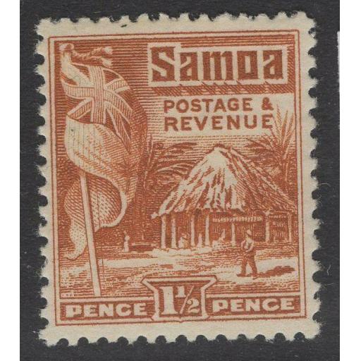 SAMOA SG155 1921 1½d CHESTNUT p14x13½ MTD MINT