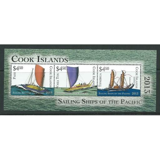 COOK ISLANDS 2013 SAILING SHIPS M/SHEET MNH