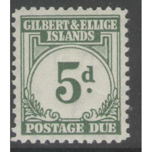 GILBERT & ELLICE IS. SGD5 1940 5d GREY-GREEN MTD MINT
