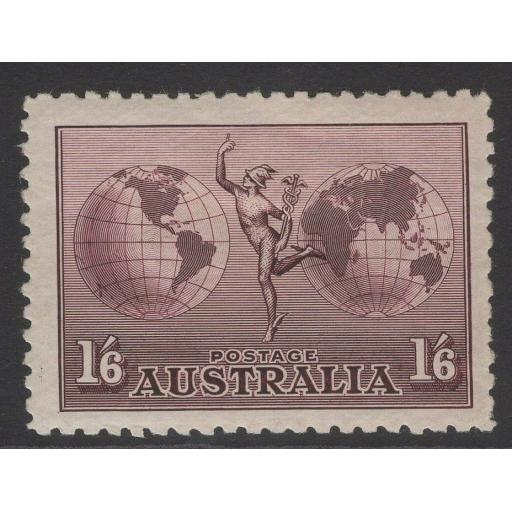 AUSTRALIA SG153 1934 1/6 DULL PURPLE MTD MINT