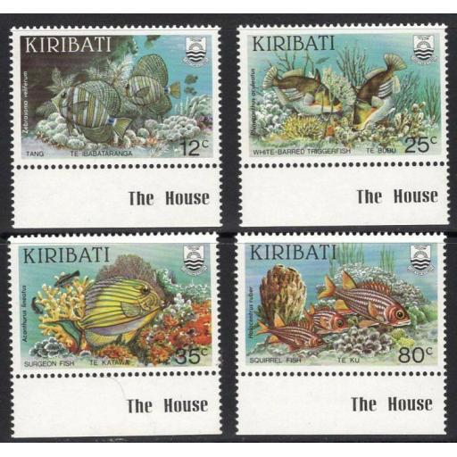 KIRIBATI SG232w/5w 1985 REEF FISH WMK INVERTED MNH