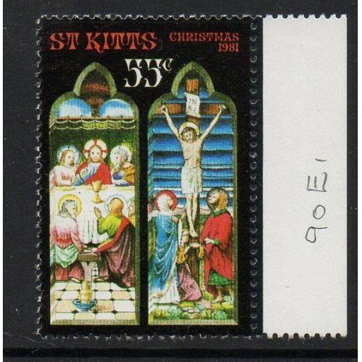 ST.KITTS SG90w 1981 CHRISTMAS 55c MNH