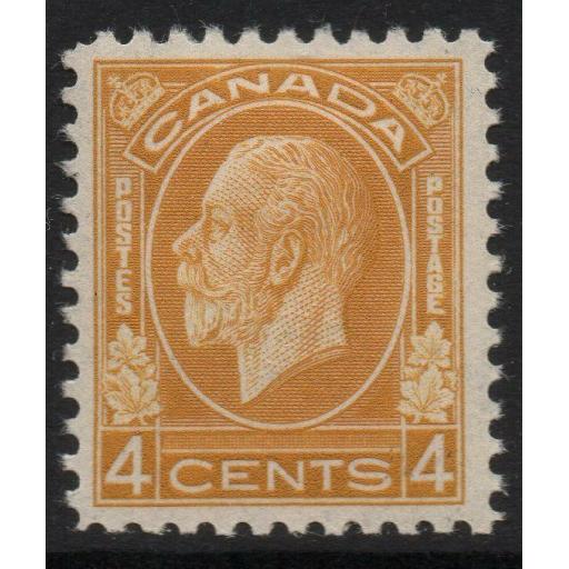 CANADA SG322 1932 4c YELLOW-BROWN MTD MINT