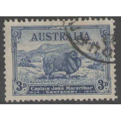 AUSTRALIA SG151 1934 3d BLUE USED