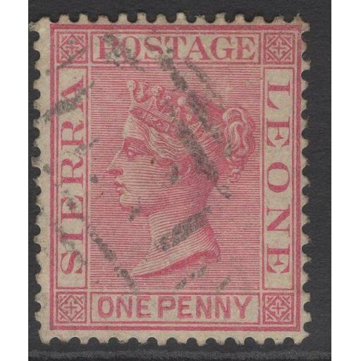 SIERRA LEONE SG24 1883 1d ROSE-RED USED