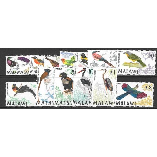 MALAWI SG310/23 1968 BIRDS MNH