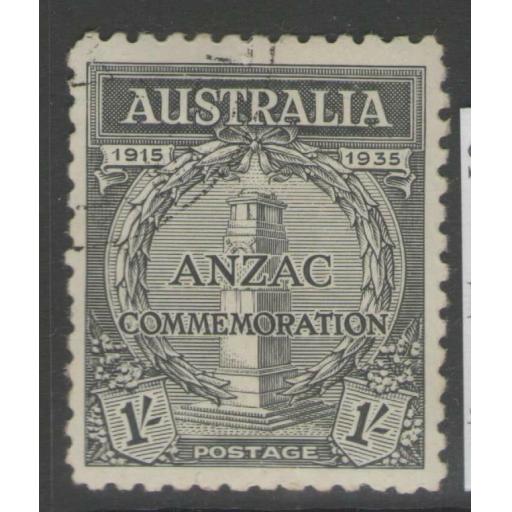 AUSTRALIA SG155 1935 1/= BLACK GALLIPOLI LANDING FINE USED