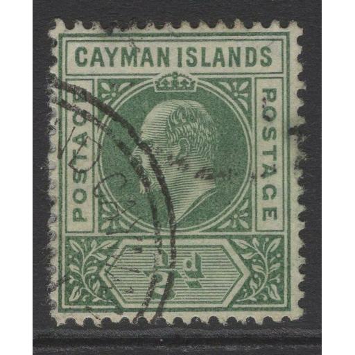 CAYMAN ISLANDS SG8 1905 ½d GREEN FINE USED