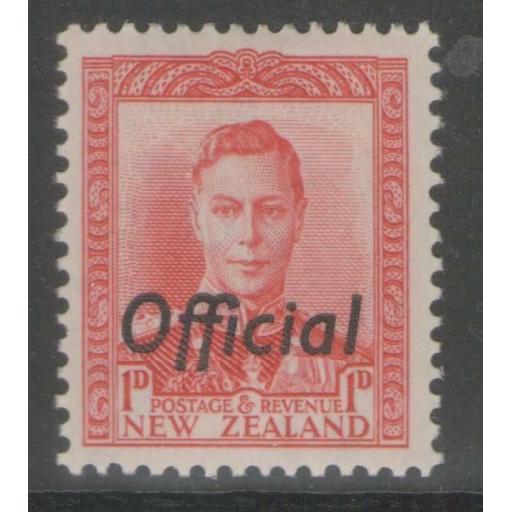 NEW ZEALAND SGO136 1938 1d SCARLET MTD MINT