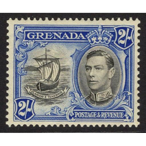 GRENADA SG161a 1941 2/- BLACK & ULTRAMARINE p13½x12½ MNH