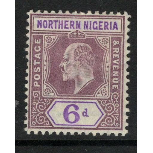 NORTHERN NIGERIA SG25 1905 6d DULL PURPLE & VIOLET MTD MINT