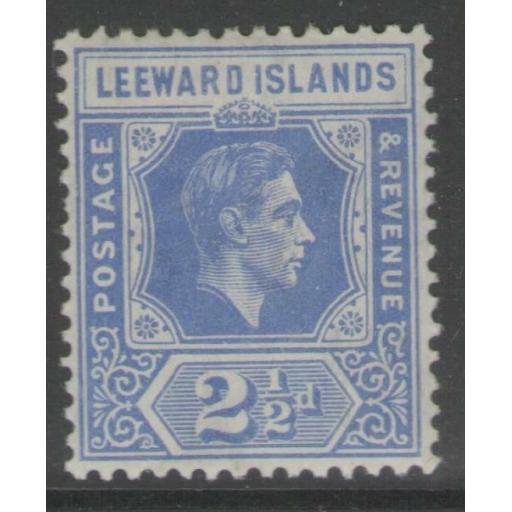 LEEWARD ISLANDS SG105 1938 2½d BRIGHT BLUE MTD MINT