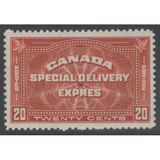 CANADA SGS6 1930 20c BROWN-RED MTD MINT