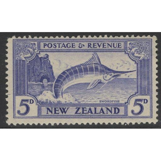 NEW ZEALAND SG584 1936 5d ULTRAMARINE MTD MINT