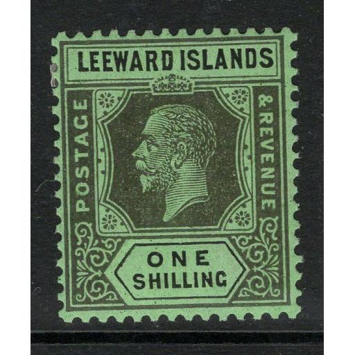 LEEWARD ISLANDS SG87 1931 1/= BLACK/EMERALD DIE I MTD MINT