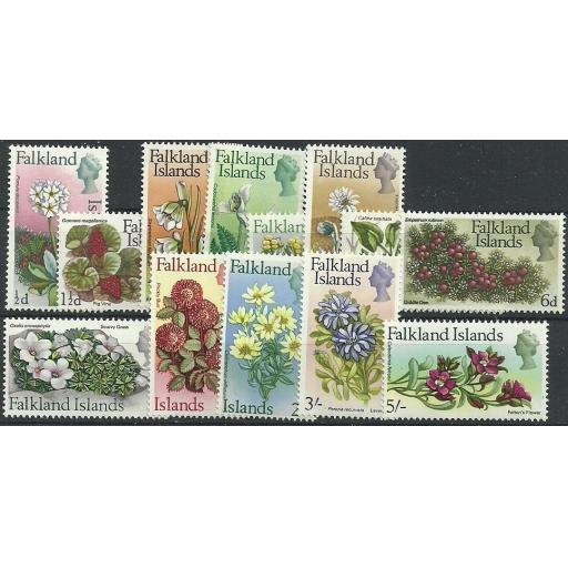 FALKLAND ISLANDS SG232/44 1968 FLOWERS TO 5/= MNH