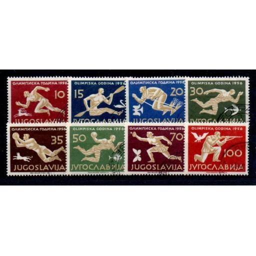 YUGOSLAVIA SG835/42 1956 OLYMPICS USED